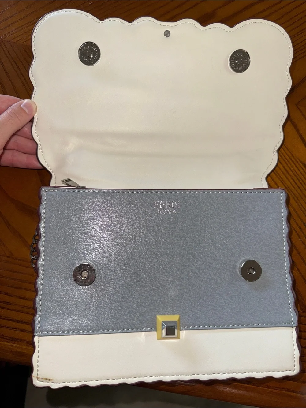 Fendi Kan - Floral Studded Leather Purse
